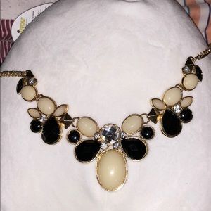 black & white statement necklace